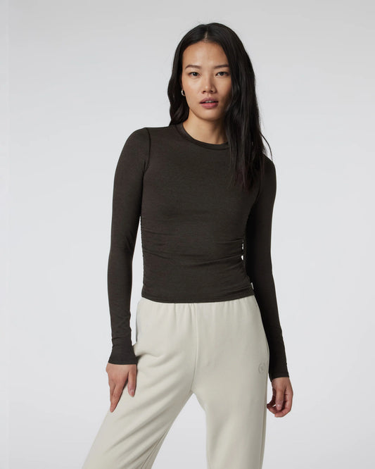 Long Sleeve Halo Ruched Tee