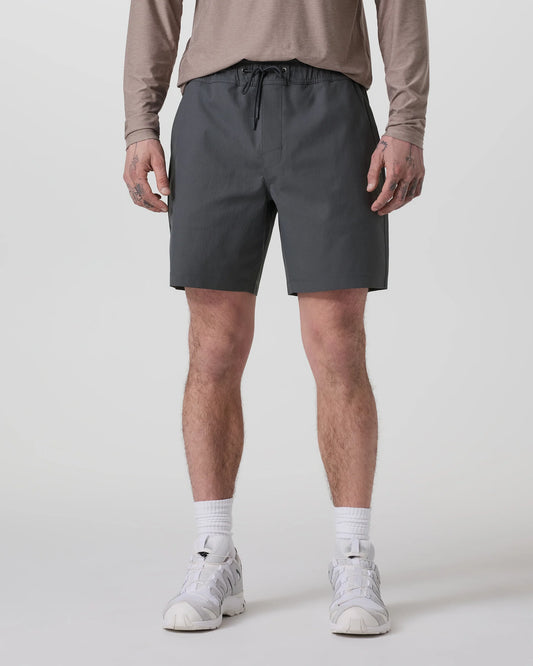 Cascade Crinkle Elastic Waist Short 8"