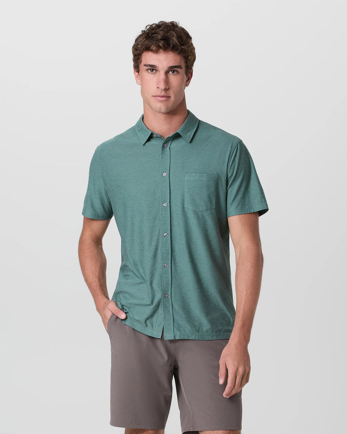 Short Sleeve Strato Button Down