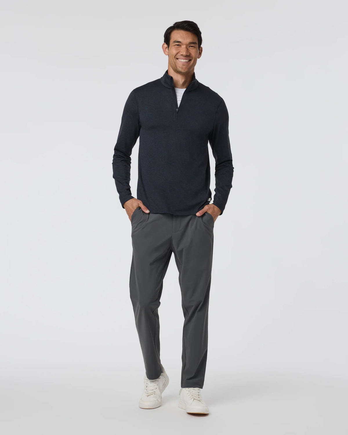 Ponto Half Zip Mock Neck