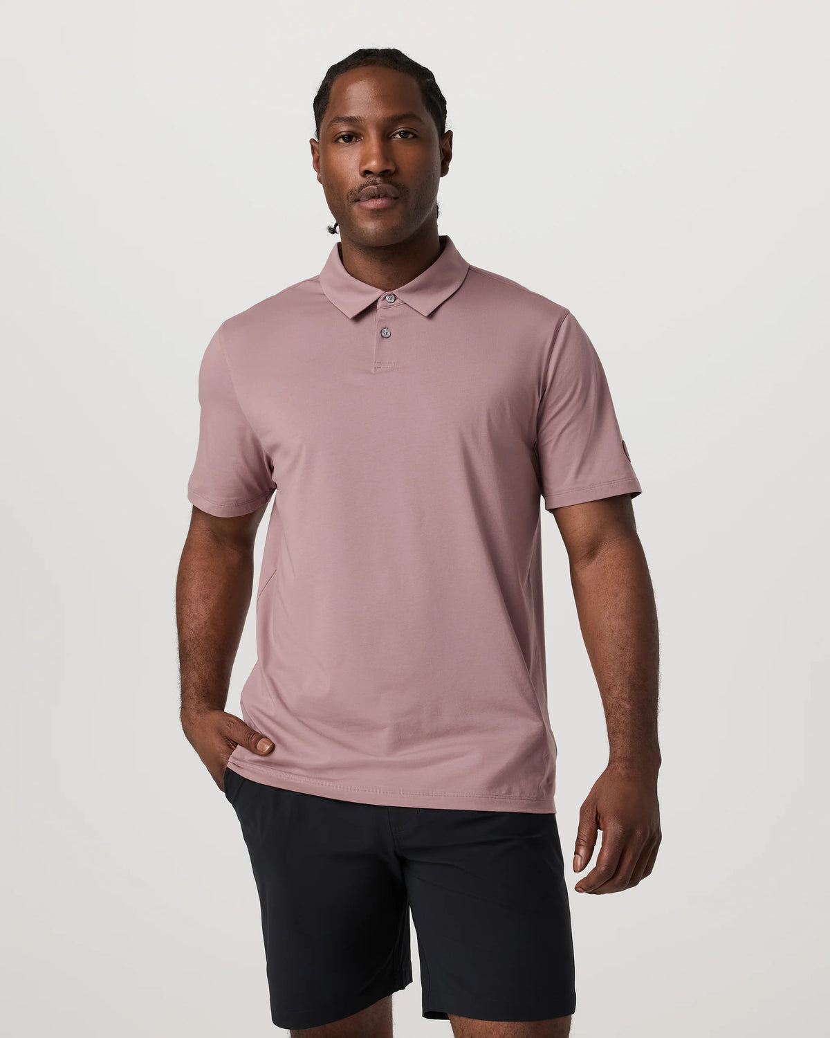 Short Sleeve Feather Polo