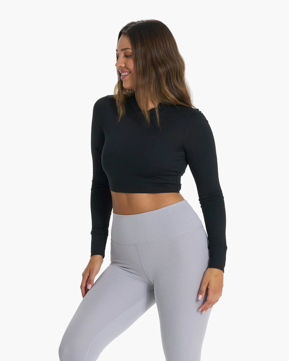 Long-Sleeve Lux Crop Tee