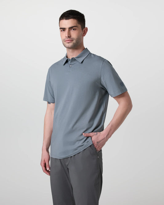 Short Sleeve Feather Polo
