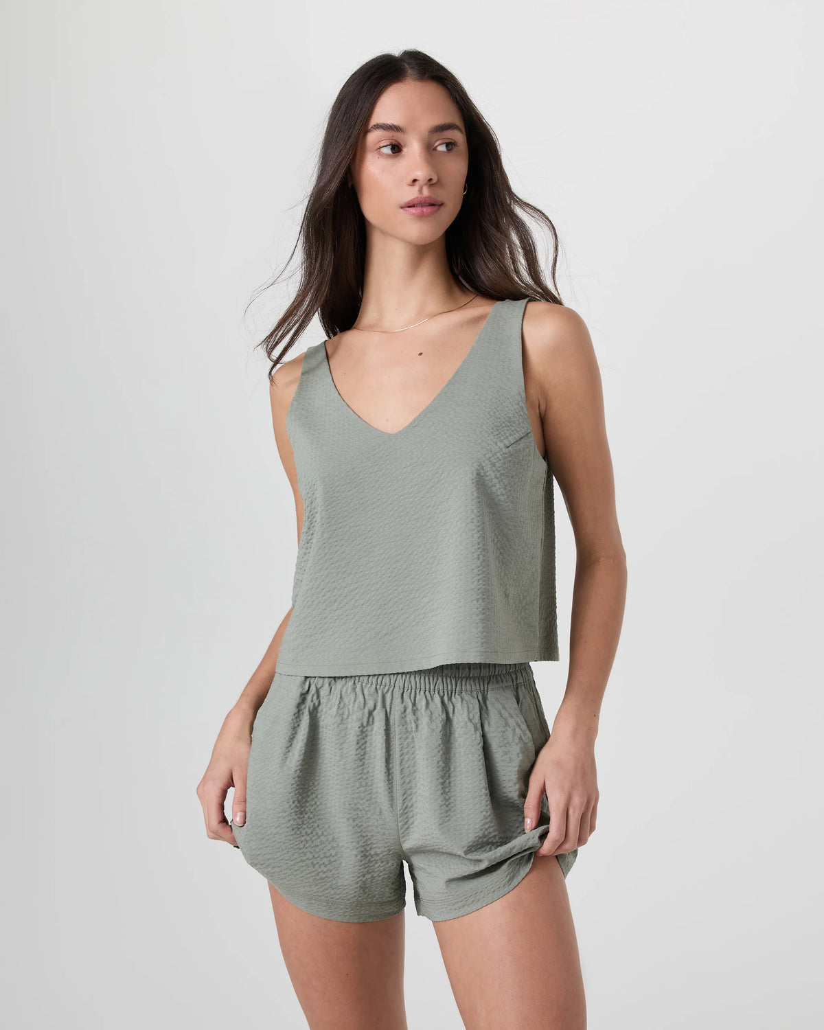 Villa Textured Crop Tank