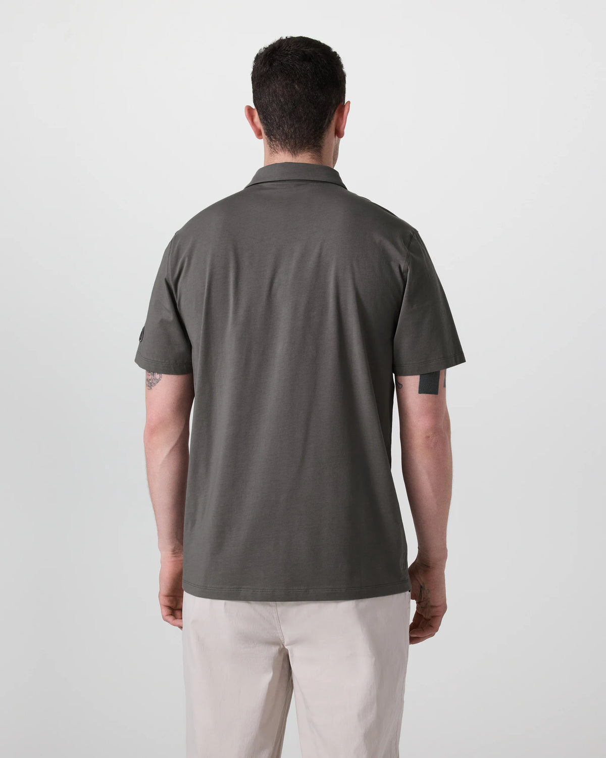 Short Sleeve Feather Polo