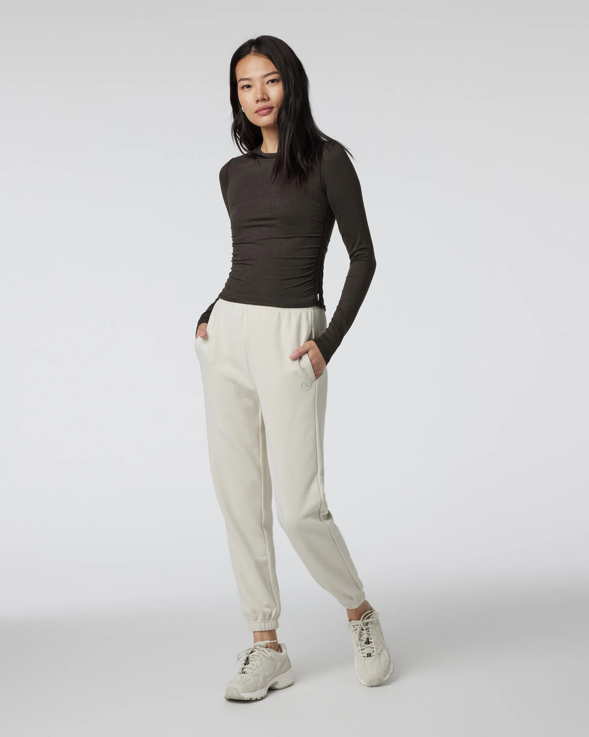 Long Sleeve Halo Ruched Tee