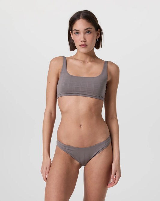 Encinitas Plaid Bikini Top